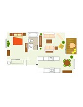 1 Bed, 1 Bath E201 floor plan